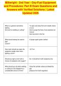 Millwright - 2nd Year - Oxy-Fuel Equipment&NewLine;and Procedures&colon; Part B Exam Questions and&NewLine;Answers with Verified Solutions &vert; Latest&NewLine;Updated 2026