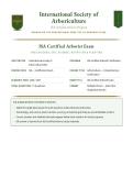 ISA Certified Arborist Exam &lpar;Latest 2026&sol;2027 Update&rpar; &vert; Complete 200&plus; Q&A with Verified Answers and Detailed Rationales &vert;  A&plus; Graded &vert; International Society of Arboriculture