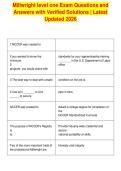 Millwright level one Exam Questions and&NewLine;Answers with Verified Solutions &vert; Latest&NewLine;Updated 2026