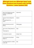Millwright level one -Millwright Hand Tools&NewLine;Exam Questions and Answers with Verified&NewLine;Solutions &vert; Latest Updated 2026