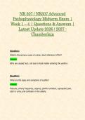 NR 507 &sol; NR507 Advanced Pathophysiology Midterm Exams Week 1 - 4 Package Bundle &lpar;Latest 2026 &sol; 2027&rpar; - Chamberlain