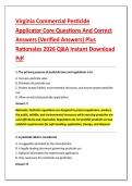 Virginia Commercial Pesticide &NewLine;Applicator Core Questions And Correct &NewLine;Answers &lpar;Verified Answers&rpar; Plus &NewLine;Rationales 2026 Q&A Instant Download &NewLine;Pdf 