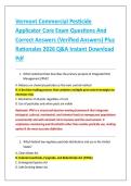 Vermont Commercial Pesticide &NewLine;Applicator Core Exam Questions And &NewLine;Correct Answers &lpar;Verified Answers&rpar; Plus &NewLine;Rationales 2026 Q&A Instant Download &NewLine;Pdf