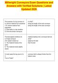 Millwright Conveyors Exam Questions and&NewLine;Answers with Verified Solutions &vert; Latest&NewLine;Updated 2026