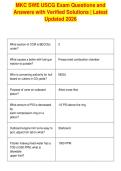 MKC SWE USCG Exam Questions and&NewLine;Answers with Verified Solutions &vert; Latest&NewLine;Updated 2026
