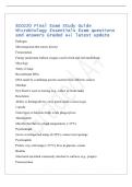 BIO220 Final Exam Study Guide&NewLine;Microbiology Essentials Exam questions&NewLine;and answers Graded A&plus;&vert; latest update&NewLine;Pathogen&NewLine;Microorganism that causes disease&NewLine;Fermentation&NewLine;Energy production without oxygen&semi; used in food and cell metabolism&NewLine;Mycology&NewLine;Study of 