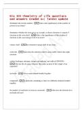 Bio 103 Chemistry of Life questions&NewLine;and answers Graded A&plus;&vert; latest update&NewLine;determines the atomic number - what is the significance of the number of&NewLine;protons in an atoms&quest;&NewLine;determines whether the atom gives up&comma; accepts&comma; or shares electrons to acquire 8&NewLine;ele