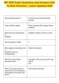 MK SWE Exam Questions and Answers with&NewLine;Verified Solutions &vert; Latest Updated 2026