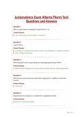 Jurisprudence Exam Alberta Pharm Tech Questions and Answers