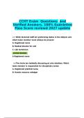 CCHT Exam Questions and Verified Answers 2027 Update