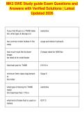 MK2 SWE Study guide Exam Questions and&NewLine;Answers with Verified Solutions &vert; Latest&NewLine;Updated 2026