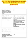 MKC SWE study GUIDE Exam Questions and&NewLine;Answers with Verified Solutions &vert; Latest&NewLine;Updated 2026