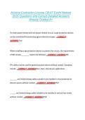 Arizona Contractor License CR-67 Exam Newest &NewLine;2026 Questions and Correct Detailed Answers &NewLine;Already Graded A&plus; 