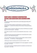 NICET LEVEL 1 HIGHWAY CONSTRUCTION ACTUAL 2026 QUESTIONS AND ANSWERS SURE A&period;pdf