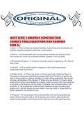 NICET LEVEL 1 HIGHWAY CONSTRUCTION CORRECT FINALS QUESTIONS AND ANSWERS SURE