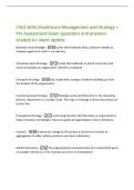 C432 WGU Healthcare Management and Strategy &plus;&NewLine;Pre Assessment Exam questions and answers&NewLine;Graded A&plus; latest update&NewLine;Business-Level Strategy -a plan that indicates how a division intends to&NewLine;compete against its rivals in an industry&NewLine;Corporate-Level Strateg