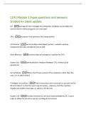C191 Module 1 Exam questions and answers&NewLine;Graded A&plus; latest update&NewLine;OS -A program that manages the computers hardware an provides the&NewLine;environment in which programs are executed&NewLine;CPU -processor that performs the computations&NewLine;I&sol;O devices -terminal&comma;disks&comma;vi