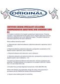 CERTIFIED CODING SPECIALIST CCS AHIMA COMPREHENSIVE QUESTIONS AND ANSWERS