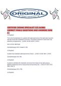CERTIFIED CODING SPECIALIST CCS AHIMA CORRECT FINALS QUESTIONS AND ANSWERS SURE
