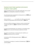 Business Comm Exam questions and answers&NewLine;Graded A&plus; latest update&NewLine;which of the following statements about public speaking skills is most accurate&quest; -&NewLine;effective speaking skills are important for all employees&NewLine;the most important step in preparing for an o
