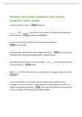 Business comm Exam questions and answers&NewLine;Graded A&plus; latest update&NewLine;Communications is always -contextual&NewLine;&lowbar;&lowbar;&lowbar;&lowbar;&lowbar;&lowbar;&lowbar;&lowbar; and &lowbar;&lowbar;&lowbar;&lowbar;&lowbar;&lowbar;&lowbar;&lowbar;&lowbar; are critical to the success of business and professional&NewLine;communication -role taking and feedback&NewLine;Physical surroundings and co