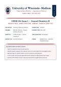 CHEM 104&sol; CHEM104 Module 1 Exam &lpar;Latest 2026&sol;2027 Update&rpar; &vert; General Chemistry II &ndash; Kinetics&comma; Equilibrium&comma; Thermodynamics &vert; Complete Q&A with Verified Answers and Detailed Rationales &vert; A&plus; Graded