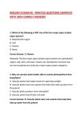 BIOLOGY II EXAM &num;2 - PRACTICE QUESTIONS COMPLETE WITH 100&percnt; CORRECT ANSWERS