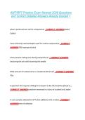 AMT&sol;RPT Practice Exam Newest 2026 Questions &NewLine;and Correct Detailed Answers Already Graded &plus; 