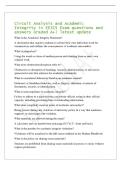Basic Circuit Analysis Final Exam questions and answers Graded A&plus;&vert; latest update kirchhoff's current law states that the total of all of the currents entering a "node" are Equal to the currents leaving that node A shunt resistor