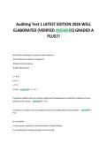 Auditing Test 1 LATEST EDITION 2026 WELL &NewLine;ELABORATED &lpar;VERIFIED ANSWERS&rpar; GRADED A &NewLine;PLUS&excl;&excl;&excl; 