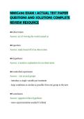 MMSC490 EXAM 1 ACTUAL TEST PAPER &NewLine;QUESTIONS AND SOLUTIONS COMPLETE &NewLine;REVIEW RESOURCE 