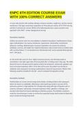 ENPC 6th Edition Course Exam Questions and Correct Answers Study Guide