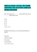 MMSC490 EXAM 2 ACTUAL TEST PAPER &NewLine;QUESTIONS AND SOLUTIONS COMPLETE &NewLine;REVIEW RESOURCE 
