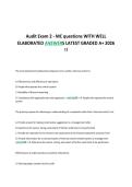Audit Exam 2 - MC questions WITH WELL &NewLine;ELABORATED ANSWERS LATEST GRADED A&plus; 2026 &NewLine;&excl;&excl;