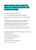 MMSC490 EXAM 2 FINAL PAPER TEST &NewLine;BANK WITH VERIFIED QUESTIONS AND &NewLine;DETAILED SOLUTIONS 