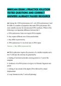 MMSC490 EXAM 2 PRACTICE SOLUTION &NewLine;TESTED QUESTIONS AND CORRECT &NewLine;ANSWERS ALREADY PASSED RESOURCE