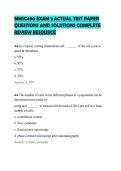 MMSC490 EXAM 3 ACTUAL TEST PAPER &NewLine;QUESTIONS AND SOLUTIONS COMPLETE &NewLine;REVIEW RESOURCE 
