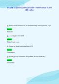 BKAT ICU Questions and Answers with Verified Solutions &vert; Latest&NewLine;2026 Update