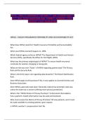 HIPAA &ndash; HEALTH INSURANCE PORTABILITY AND ACCOUNTABILITY ACT &vert; REAL EXAM QUESTIONS AND CORRECT ANSWERS LATEST 2026&sol;2027 &lpar;PASS GUARANTEE&rpar;