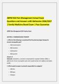 ABFM KSA Pain Management Actual Exam Questions and Answers with Rationales 2026&period;pdf