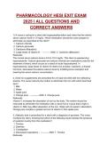 PHARMACOLOGY HESI EXIT EXAM 2025 &vert; ALL QUESTIONS AND CORRECT ANSWERS 100&percnt; Guarantee Pass