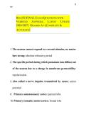 BIO 252 FINAL EXAM QUESTIONS WITH&NewLine;VERIFIED ANSWERS&comma; LATEST UPDATE&NewLine;2026&sol;2027 &vert; GRADED A&plus; &lpar;COMPLETE &&NewLine;ACCURATE&rpar;