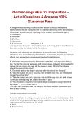 Pharmacology HESI V2 Preparation &ndash; &lpar;2026&rpar; Actual Questions & Answers 100&percnt; Guarantee Pass