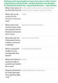 Professional Communications Course Overview and Key Topics - Comprehensive Study Guide - Verified Questions and Answers - A&plus; Guaranteed Exam Prep - Guaranteed Success - Latest Edition