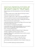 Electrical Engineering Principles and&NewLine;Applications Overview Exam questions&NewLine;and answers Graded A&plus;&vert; latest update&NewLine;What is the purpose of the Th&eacute;venin Equivalent of a Circuit with a Dependent&NewLine;Source&quest;&NewLine;To simplify a complex circuit to a single voltage sou