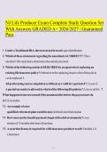 NJ Life Producer Exam Complete Study Question Set&NewLine;With Answers GRADED A&plus; 2026&sol;2027 &vert; Guaranteed&NewLine;Pass&period; 