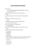 HESI A2 Anatomy And Physiology Entrance Exam Questions And Correct Detailed Answers
