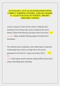 NU176 EXAM 2 &vert; ACTUAL EXAM QUESTIONS WITH&NewLine;CORRECT VERIFIED ANSWERS &vert; ALREADY GRADED&NewLine;A&plus; &vert; GALEN COLLEGE OF NURSING &vert; 2026&sol;2027 &vert;&NewLine;GERIATRIC NURSING