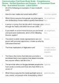 Communication Final Exam Study Guide - Comprehensive Review - Verified Questions and Answers - A&plus; Guaranteed Exam Prep - Guaranteed Success - Latest Edition