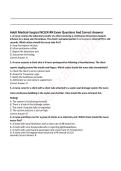 Adult Medical-Surgical NCLEX-RN Exam Questions And Correct Answers